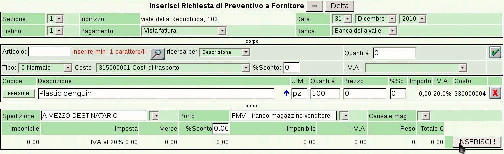 Esercitazione sulla