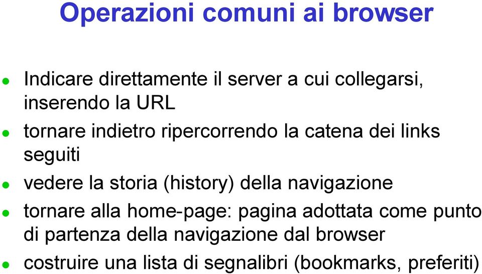 storia (history) della avigazioe torare alla home-page: pagia adottata come puto