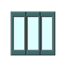 Scheda: FN1 CARATTERISTICHE TERMICHE DEI COMPONENTI FINESTRATI Codice Struttura: WN.001 Descrizione Struttura: Porta-finestra con telaio in legno a tre ante e vetrocamera ad una intercapedine.