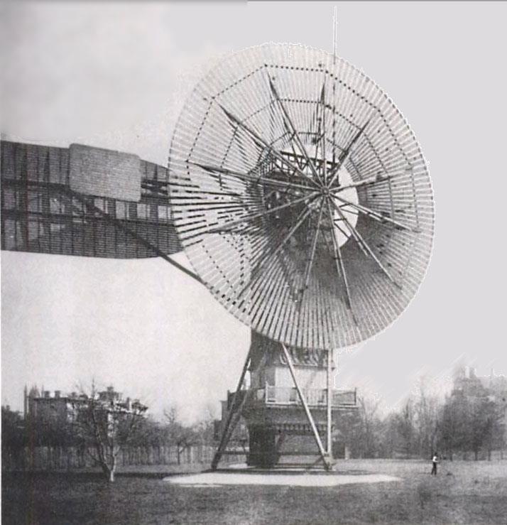 La produzione di energia dal vento nella storia -4 1887: Generazione elettrica da turbina eolica; James Blyth.