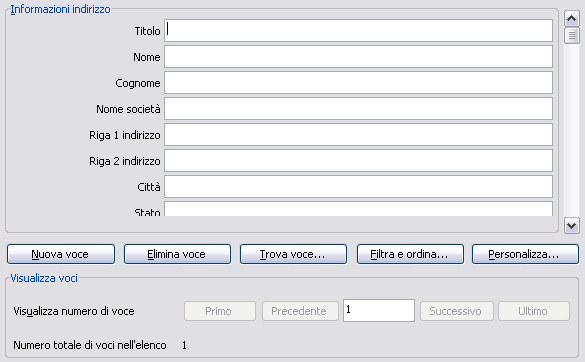 PREPARARE UNA LISTA DI DISTRIBUZIONE, O IL FILE DI DATI Se invece si sceglie di aprirne una esistente basta selezionare il file che contiene la sorgente di dati desiderata.