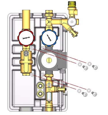 MESSA IN FUNZIONE 1. 2. 3. 4. 5. 6. 7. Chiudere il rubinetto di carico/scarico sul regolatore di portata (6 di Tab.1) ed aumentare la pressione dell impianto al valore massimo di progetto.