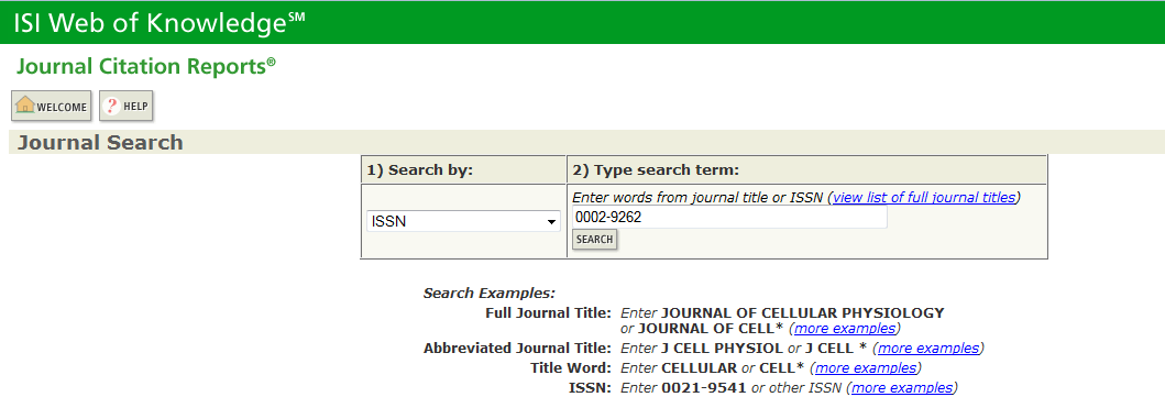 per ISSN, per parole contenute nel titolo (in questo caso il database riporterà un elenco di titoli di riviste nei quali è contenuta la parola inserita nella stringa di ricerca).
