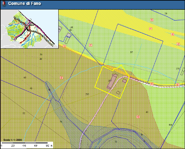 1. INQUADRAMENTO DEL SITO, DEFINIZIONE DELLO STATO DI FATTO E DEGLI ELEMENTI DI VALORE PAESAGGISTICO PRESENTI L area oggetto di intervento è ubicata nelle campagne del comune di Fano, località