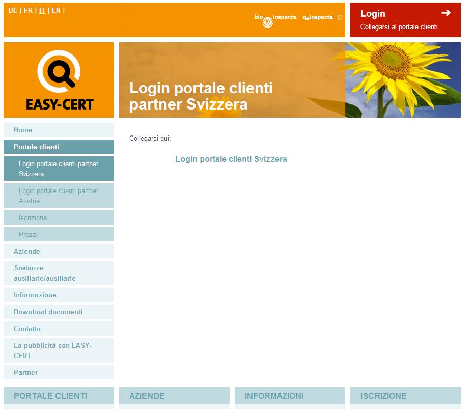 Login Selezionare il proprio «Login portale clienti» e