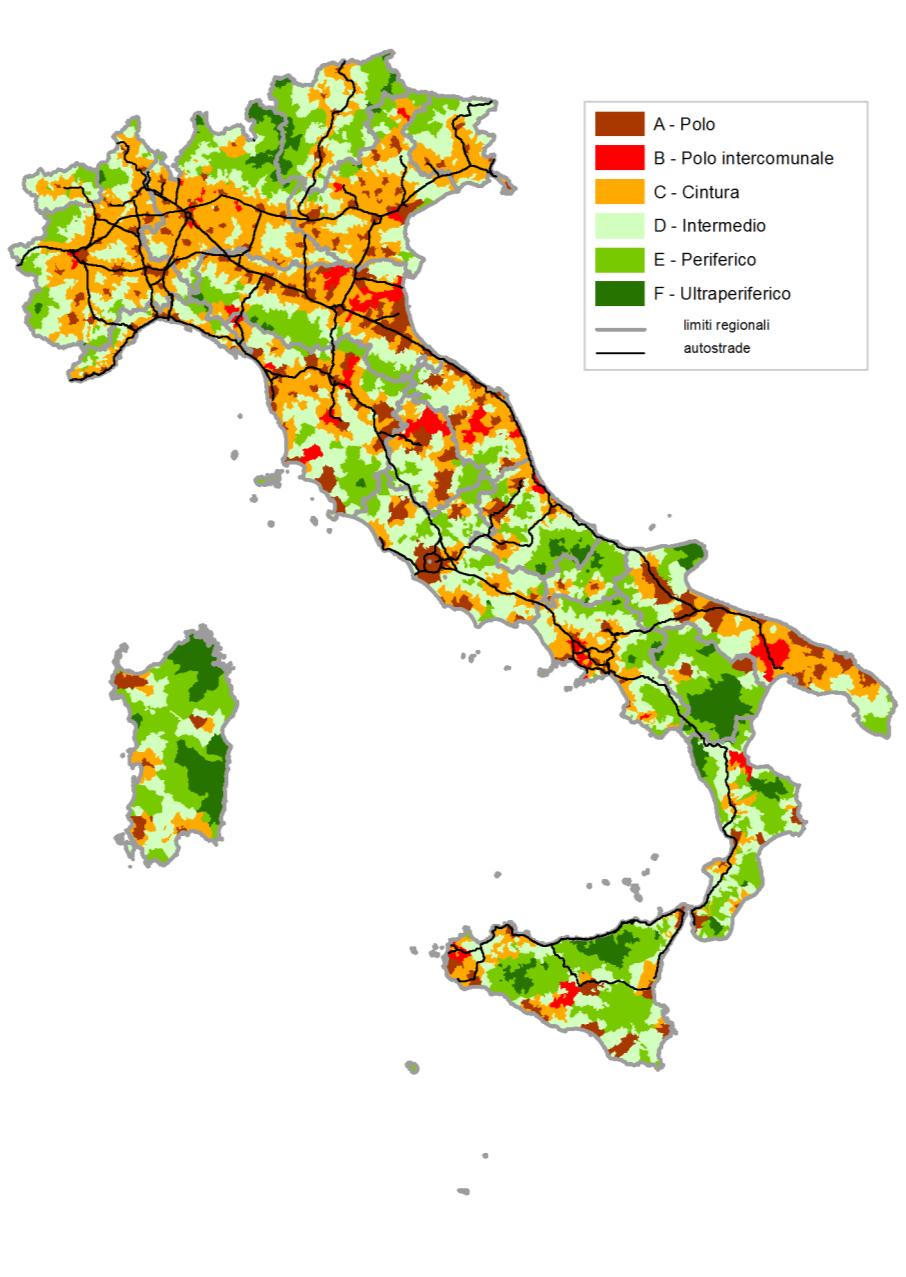 522 18,8 601 3.812.271 6,4-6,7 72.829 24,1 Ultraperiferico 303 3,7 666 684.057 1,2-11,8 19.521 6,5 Centri 3.907 48,3 187 46.104.994 77,6 11,4 121.535 40,2 Aree Interne 4.185 51,7 555 13.328.