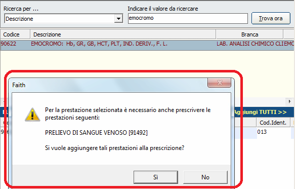 Di seguito il messaggio visualizzato ATTENZIONE: il controllo viene attivato solo se si sta utilizzando il nuovo tariffario.