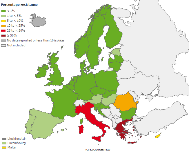 Un triste primato percentuale di ceppi di Klebsiella pn.