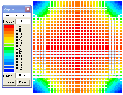 Deformazioni Combinazione SLE 1: 1,0 G + 1,0 QN +