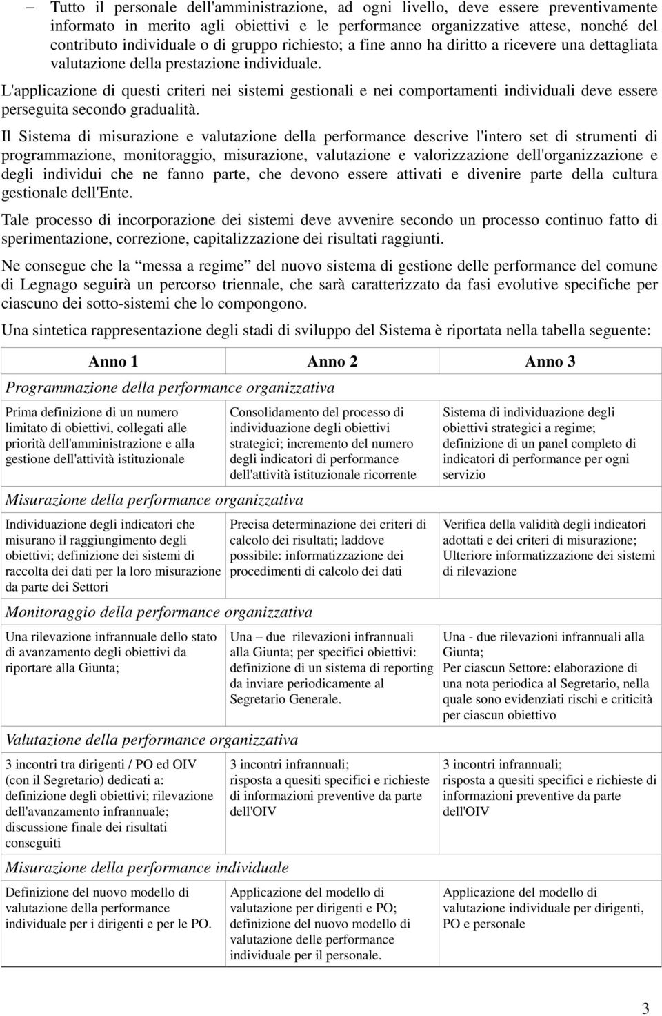 L'applicazione di questi criteri nei sistemi gestionali e nei comportamenti individuali deve essere perseguita secondo gradualità.