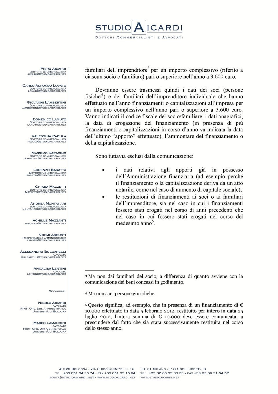 importo complessivo nell anno pari o superiore a 3.600 euro.