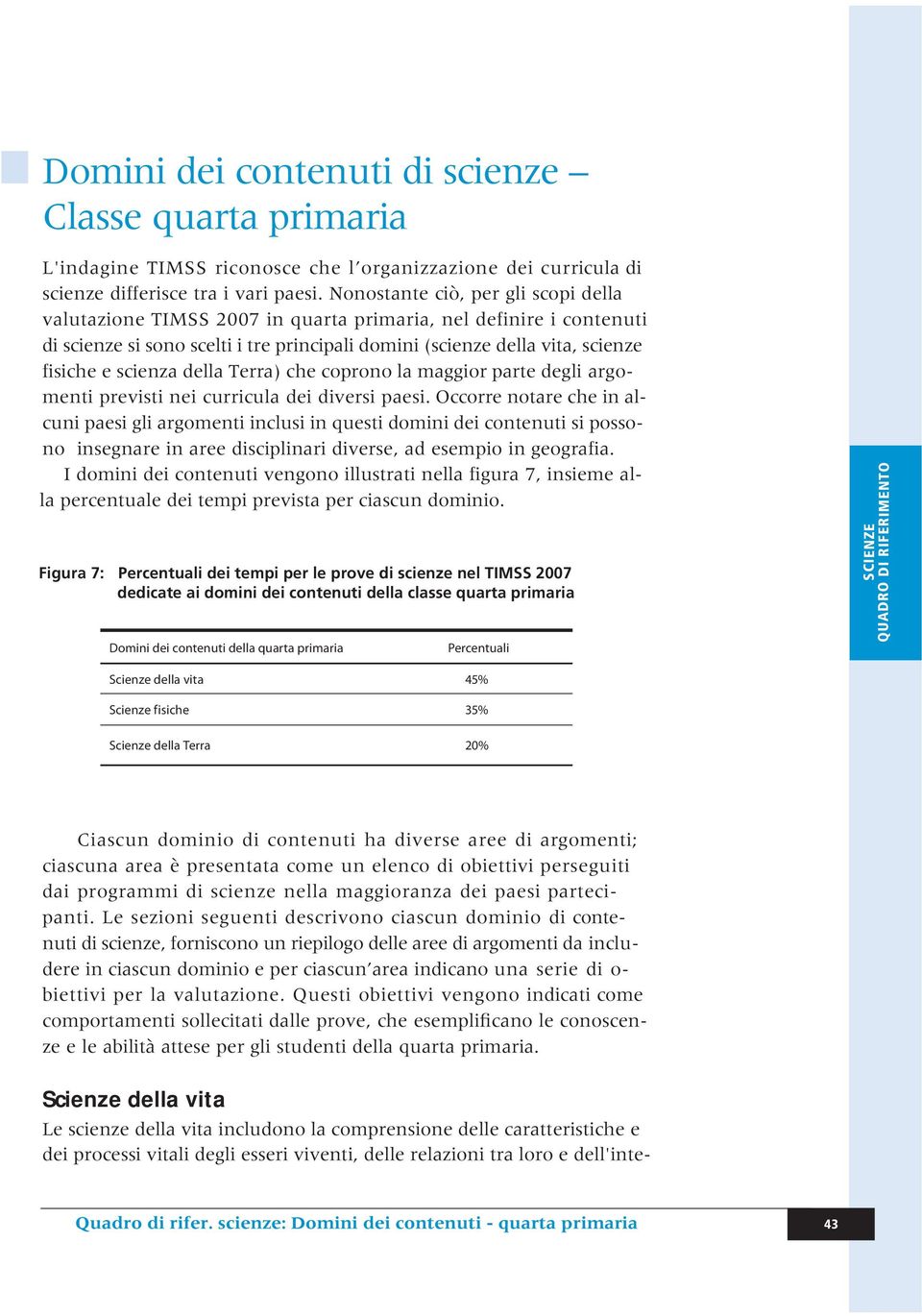 scienza della Terra) che coprono la maggior parte degli argomenti previsti nei curricula dei diversi paesi.