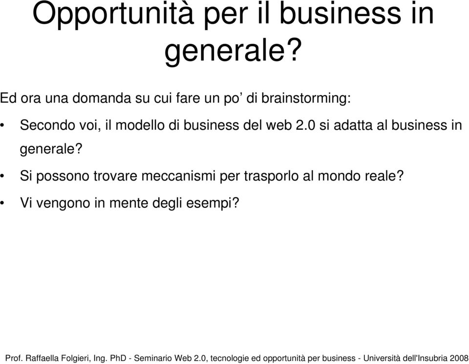 il modello di business del web 2.