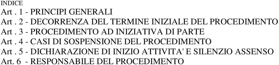 3 - PROCEDIMENTO AD INIZIATIVA DI PARTE Art.