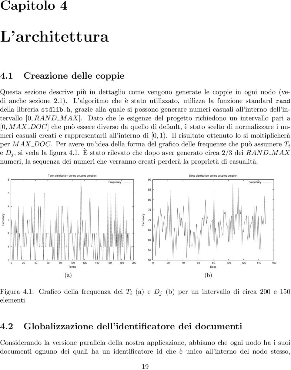 Dato che le esigenze del progetto richiedono un intervallo pari a [,MAX DOC] che può essere diverso da quello di default, è stato scelto di normalizzare i numeri casuali creati e rappresentarli all