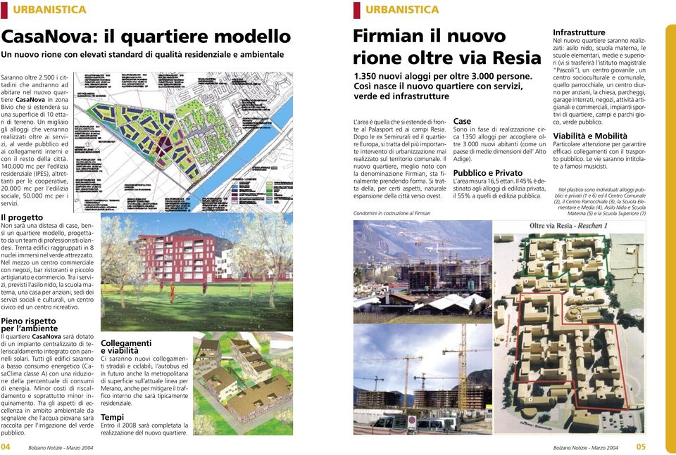 Un migliaio gli alloggi che verranno realizzati oltre ai servizi, al verde pubblico ed ai collegamenti interni e con il resto della città. 140.