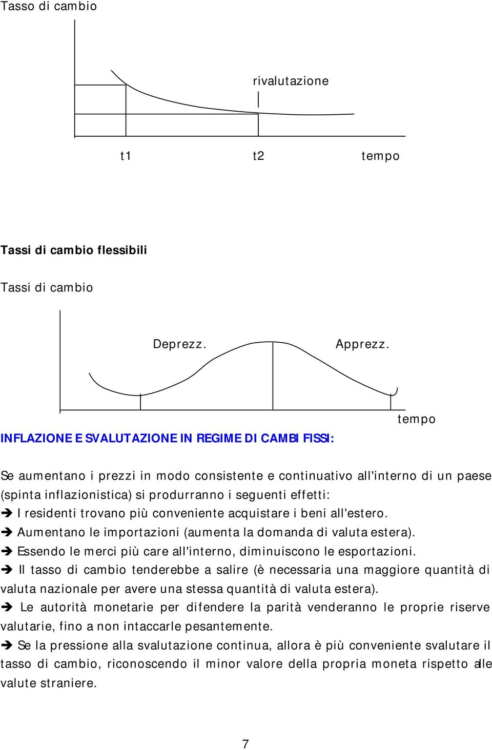 I residenti trovano più conveniente acquistare i beni all'estero. Aumentano le importazioni (aumenta la domanda di valuta estera). Essendo le merci più care all'interno, diminuiscono le esportazioni.