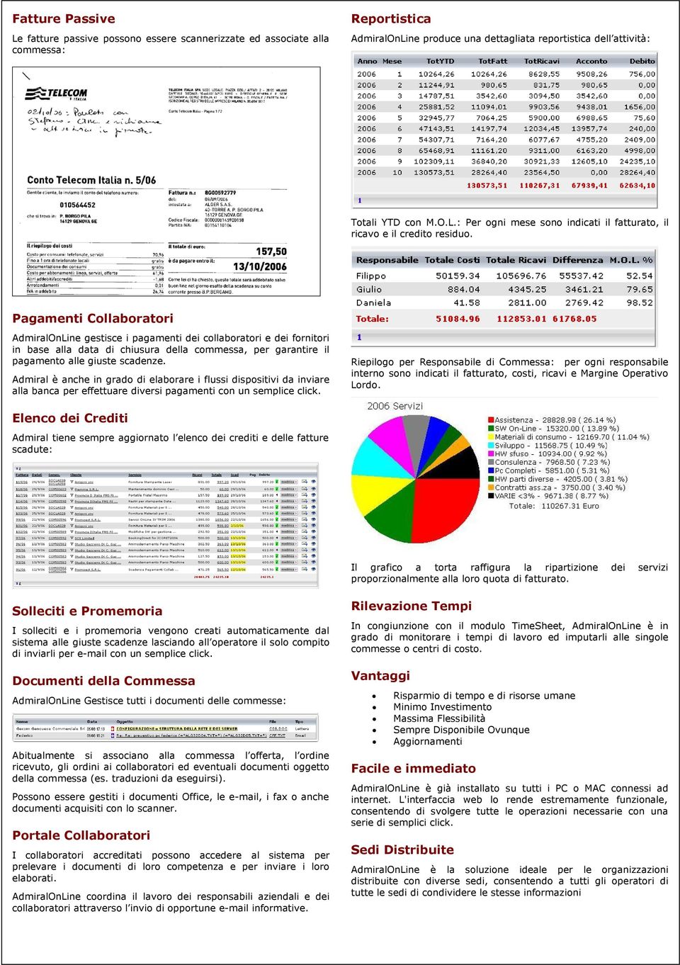 Admiral è anche in grado di elaborare i flussi dispositivi da inviare alla banca per effettuare diversi pagamenti con un semplice click.