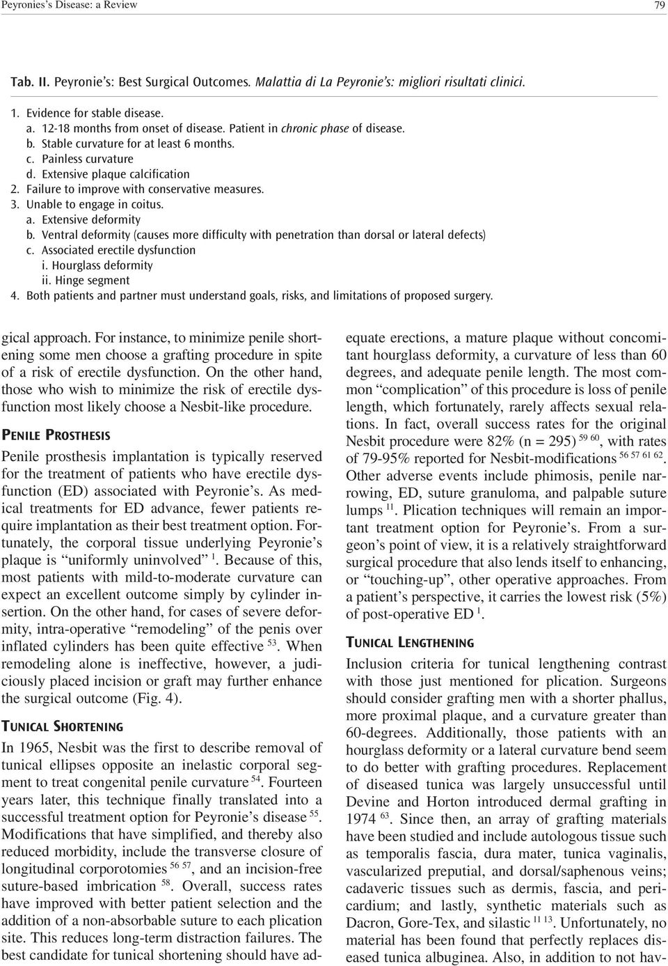 Unable to engage in coitus. a. Extensive deformity b. Ventral deformity (causes more difficulty with penetration than dorsal or lateral defects) c. Associated erectile dysfunction i.