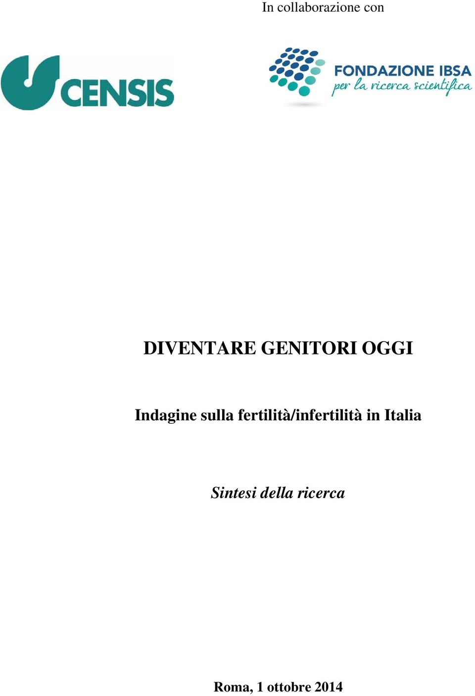 fertilità/infertilità in Italia
