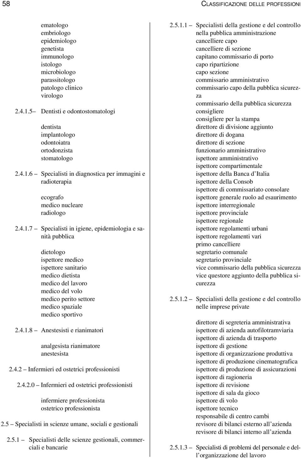 6 Specialisti in diagnostica per immagini e radioterapia ecografo medico nucleare radiologo 2.4.1.