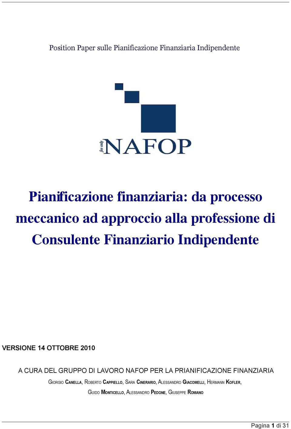 approccio alla professione di