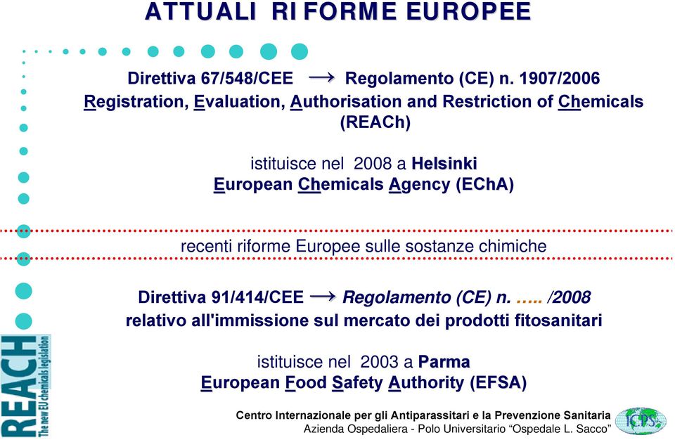 Helsinki European Chemicals Agency (EChA) recenti riforme Europee sulle sostanze chimiche Direttiva