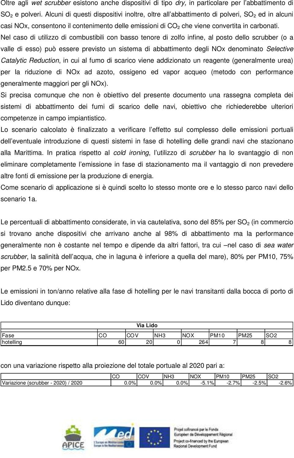 Nel caso di utilizzo di combustibili con basso tenore di zolfo infine, al posto dello scrubber (o a valle di esso) può essere previsto un sistema di abbattimento degli NOx denominato Selective