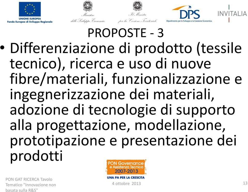 ingegnerizzazione dei materiali, adozione di tecnologie di supporto