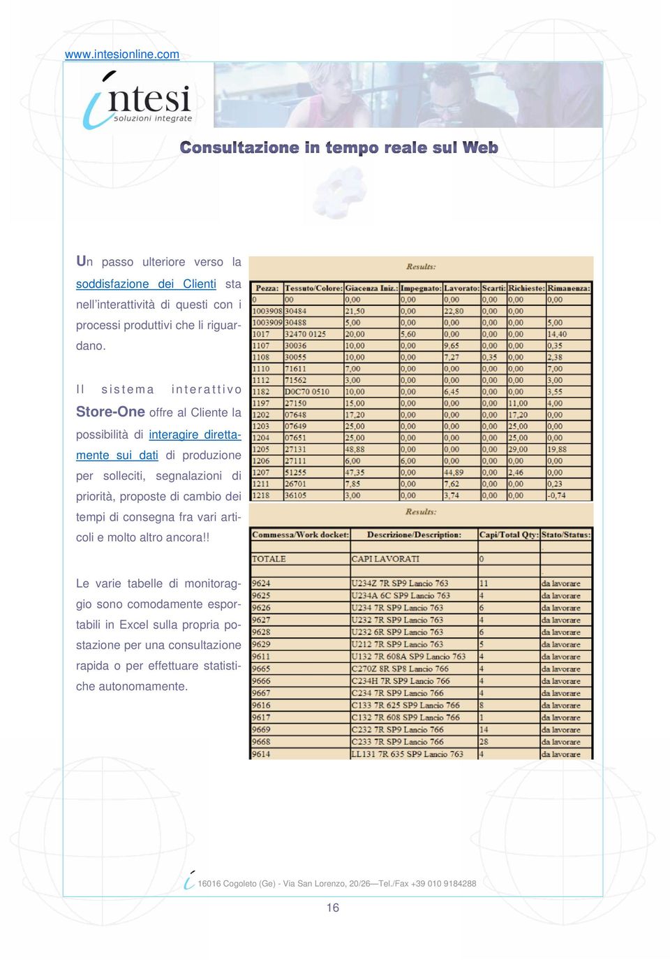 solleciti, segnalazioni di priorità, proposte di cambio dei tempi di consegna fra vari articoli e molto altro ancora!