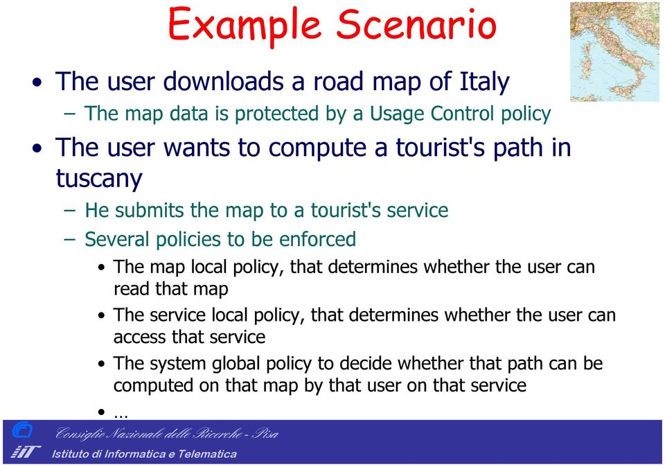 policy, that determines whether the user can read that map The service local policy, that determines whether the user can