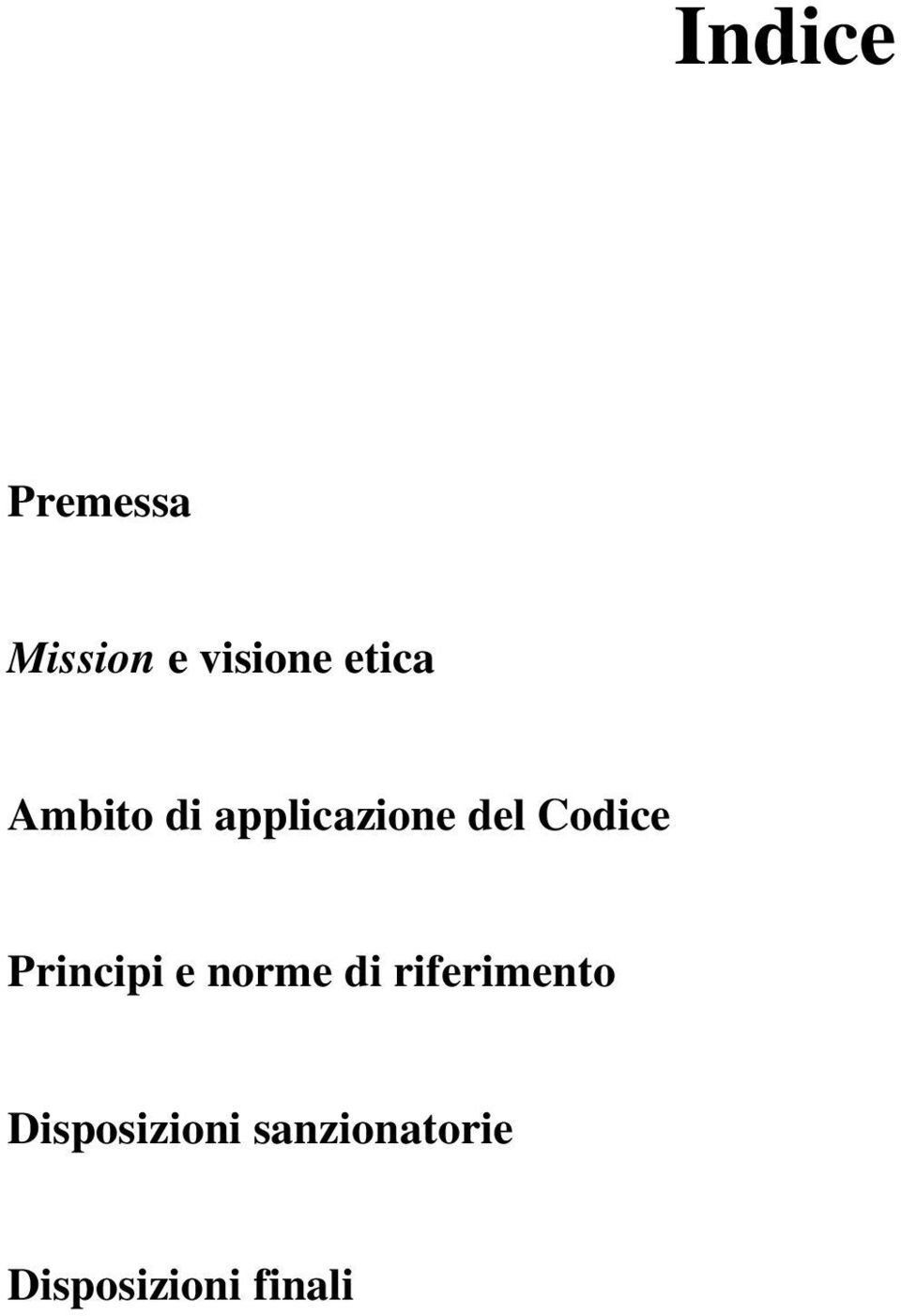 Codice Principi e norme di