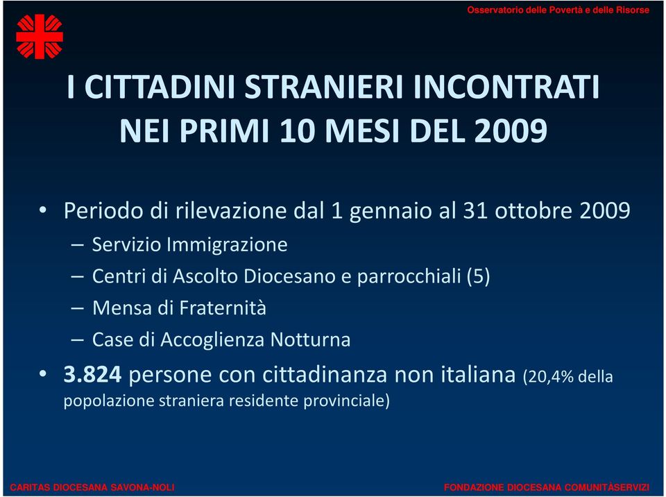 e parrocchiali (5) Mensa di Fraternità Case di Accoglienza Notturna 3.