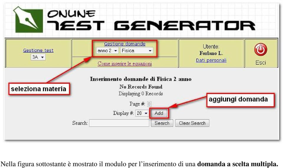 l inserimento di una