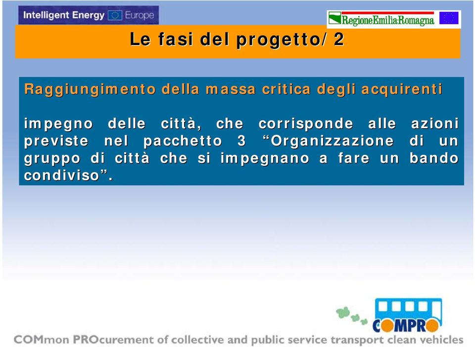 alle azioni previste nel pacchetto 3 Organizzazione di un