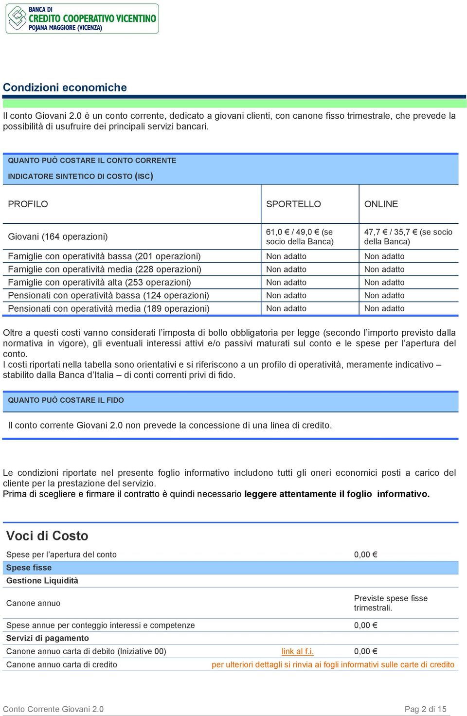 operazioni) Non adatto Non adatto Famiglie con operatività media (228 operazioni) Non adatto Non adatto Famiglie con operatività alta (253 operazioni) Non adatto Non adatto Pensionati con operatività