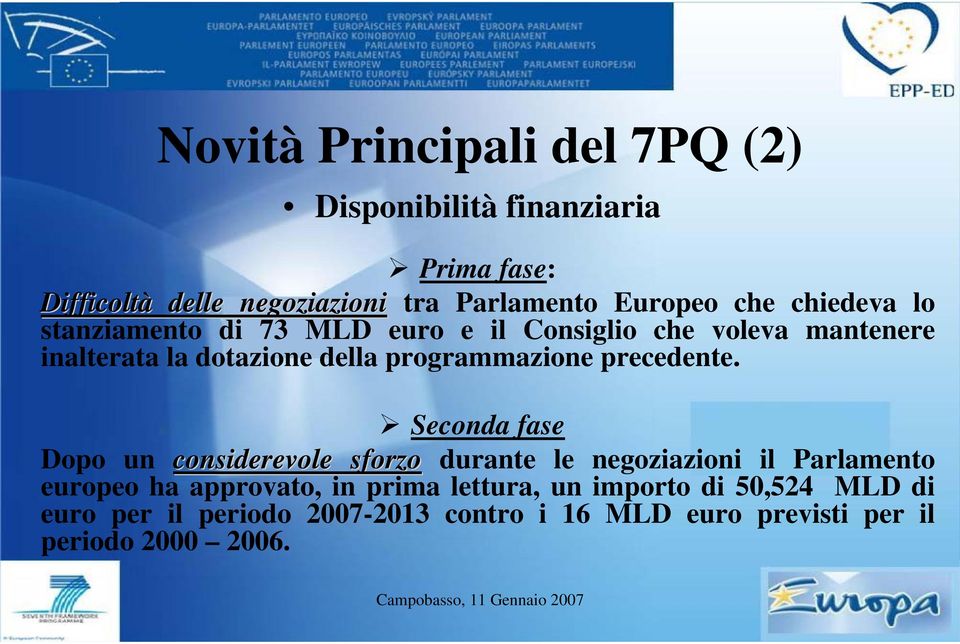 programmazione precedente.