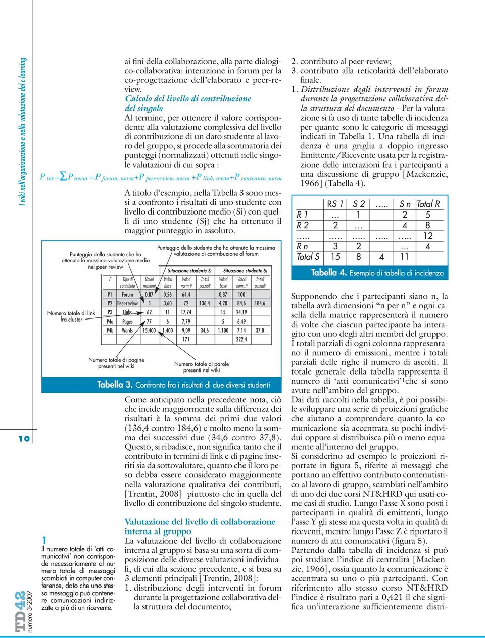 Calcolo del livello di contribuzione del singolo Al termine, per ottenere il valore corrispondente alla valutazione complessiva del livello di contribuzione di un dato studente al lavoro del gruppo,