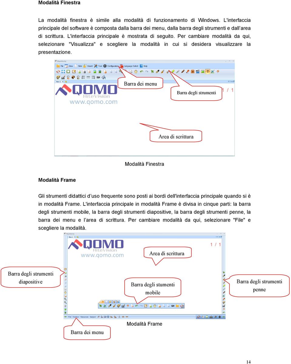 Per cambiare modalità da qui, selezionare "Visualizza" e scegliere la modalità in cui si desidera visualizzare la presentazione.