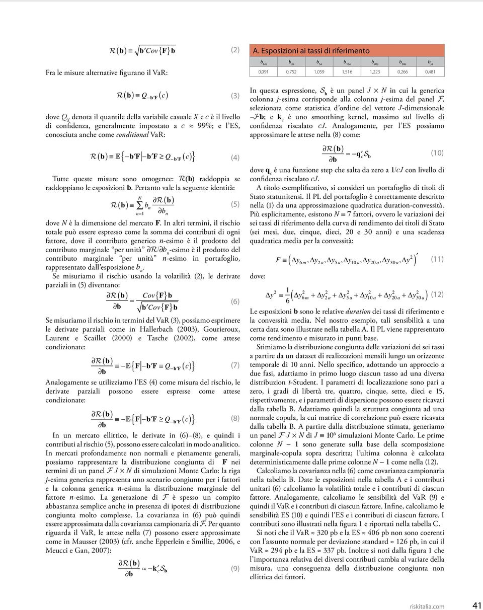 Pertanto vale la seguente identità: N ( ) b n (5) R b n=1 dove N è la dimensione del mercato F.