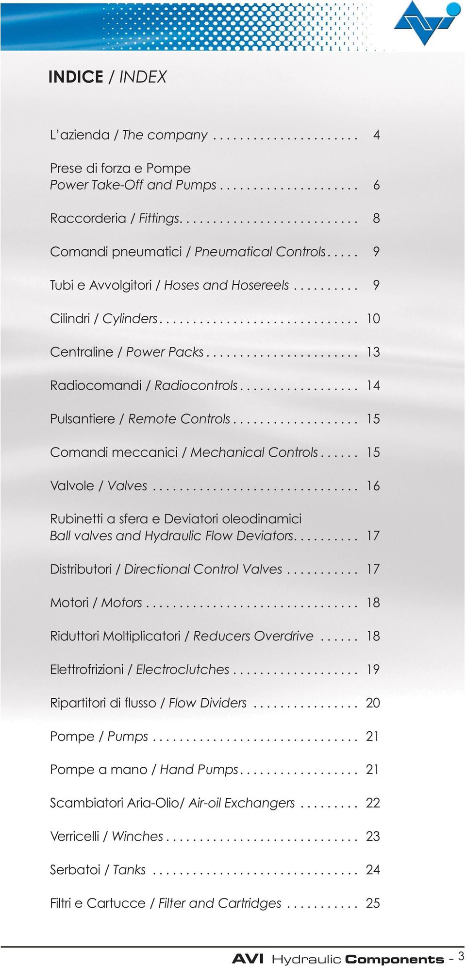 ...................... 13 Radiocomandi / Radiocontrols.................. 14 Pulsantiere / Remote Controls................... 15 Comandi meccanici / Mechanical Controls...... 15 Valvole / Valves.