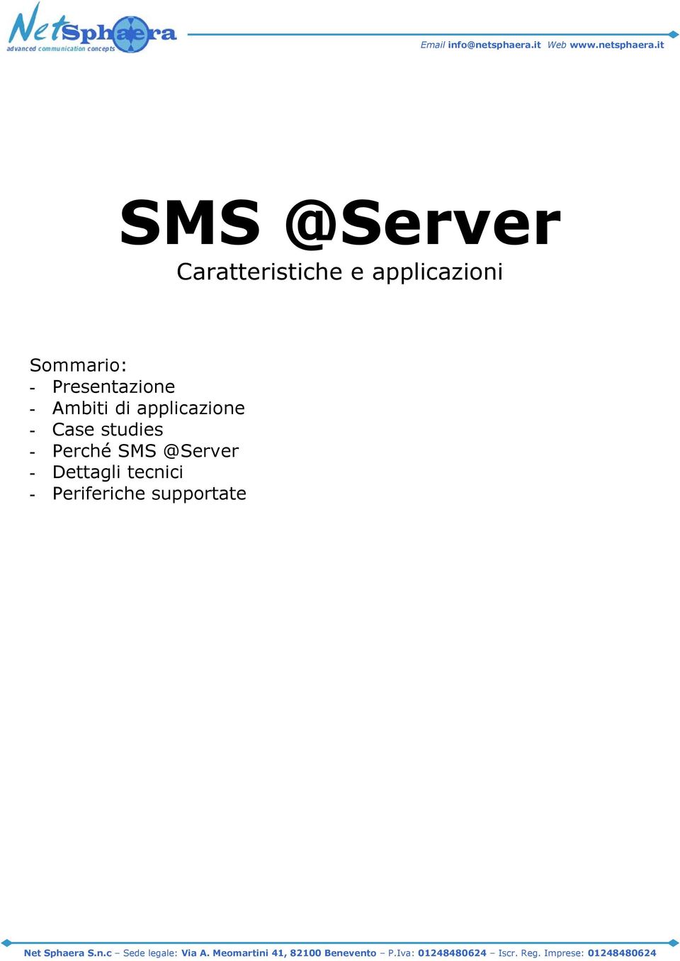 applicazione - Case studies - Perché SMS