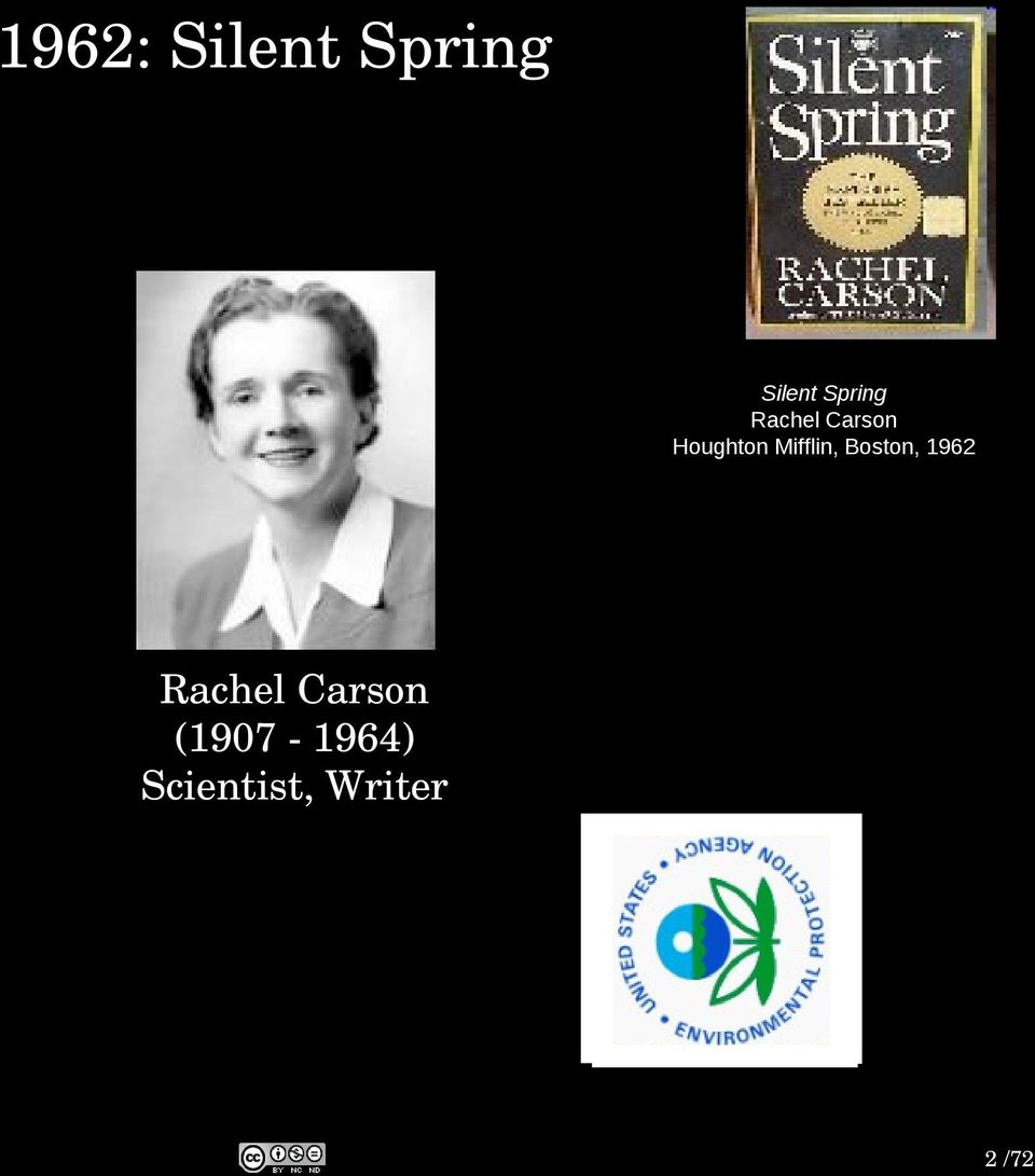 Boston, 1962 Rachel Carson (1907