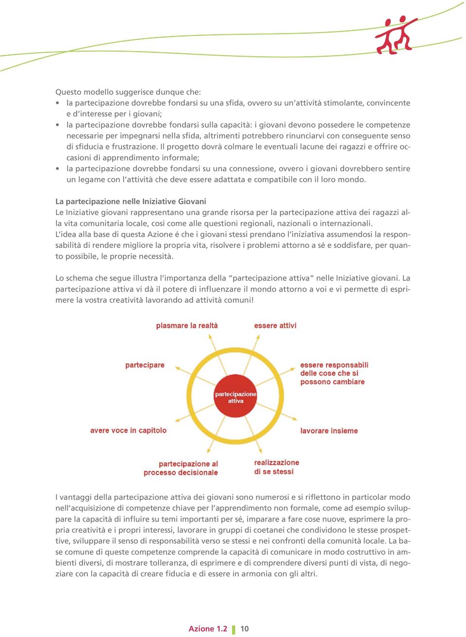 Il progetto dovrà colmare le eventuali lacune dei ragazzi e offrire occasioni di apprendimento informale; la partecipazione dovrebbe fondarsi su una connessione, ovvero i giovani dovrebbero sentire