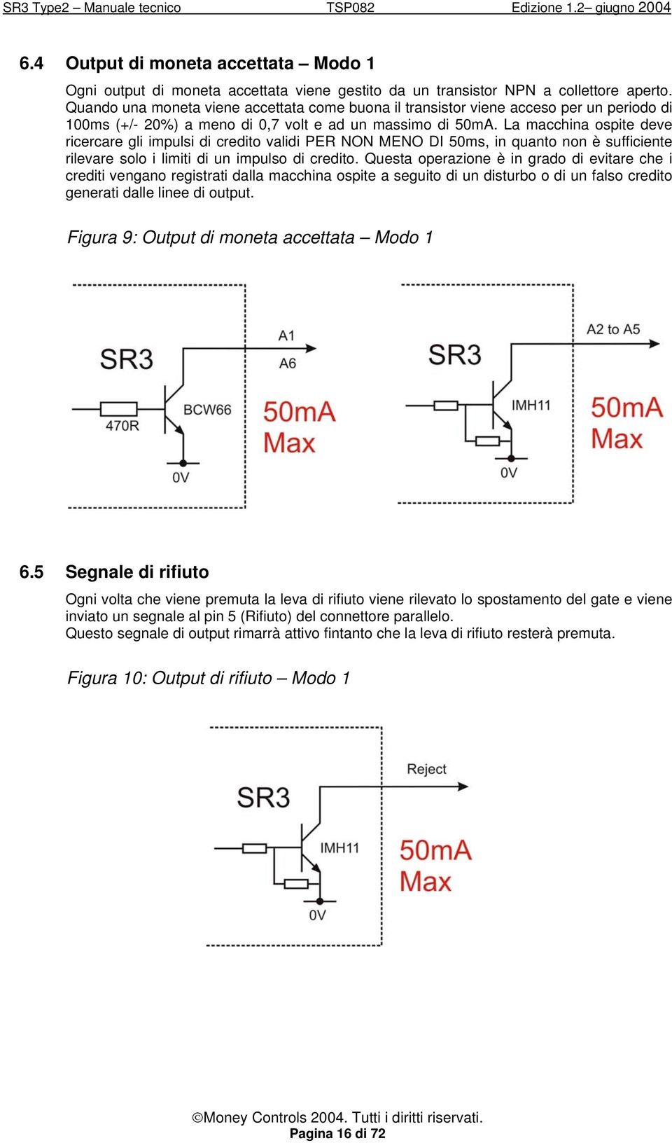 La macchina ospite deve ricercare gli impulsi di credito validi PER NON MENO DI 50ms, in quanto non è sufficiente rilevare solo i limiti di un impulso di credito.