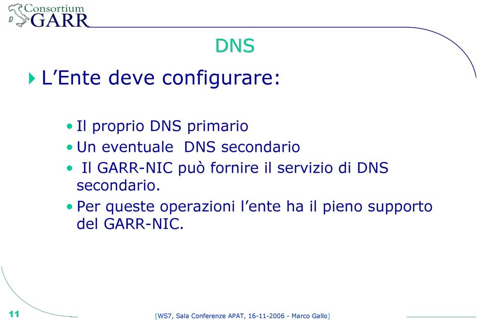 DNS secondario.