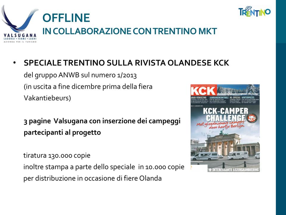 pagine Valsugana con inserzione dei campeggi partecipanti al progetto tiratura 130.