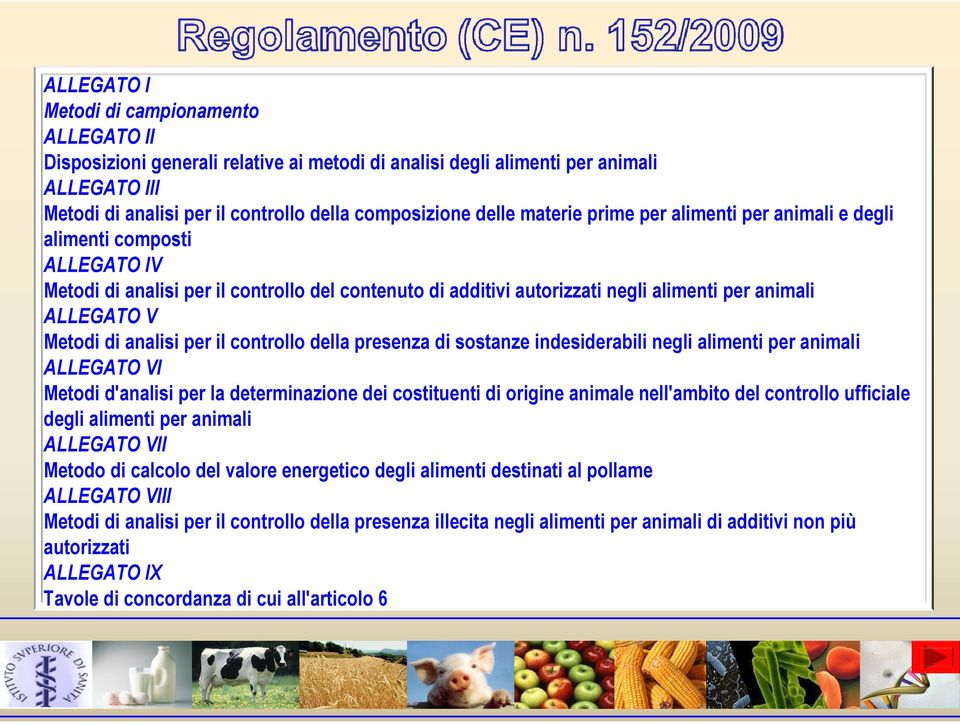 analisi per il controllo della presenza di sostanze indesiderabili negli alimenti per animali ALLEGATO VI Metodi d'analisi per la determinazione dei costituenti di origine animale nell'ambito del