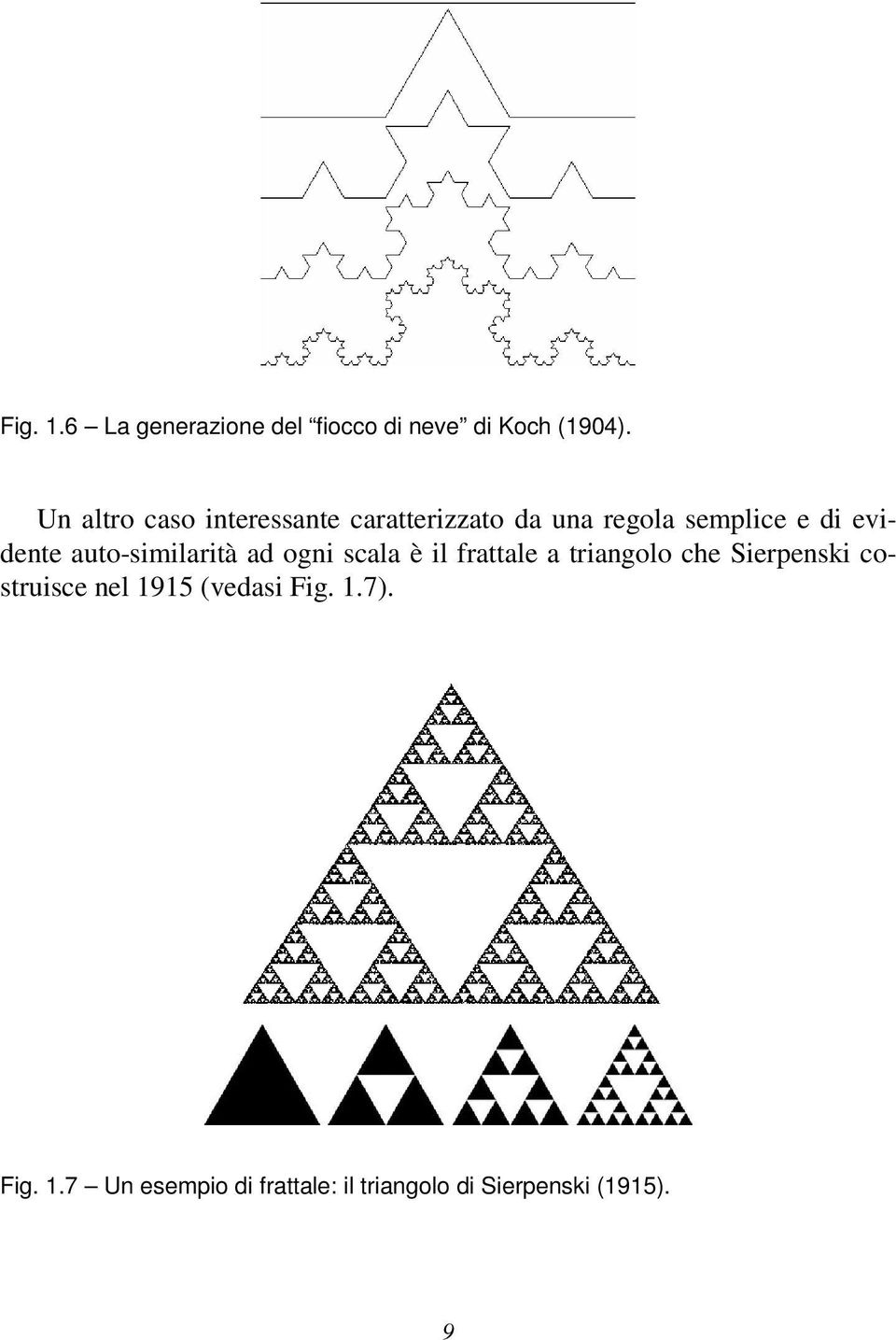 auto-similarità ad ogni scala è il frattale a triangolo che Sierpenski