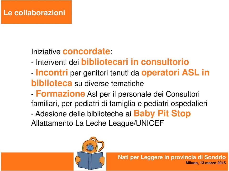 Formazione Asl per il personale dei Consultori familiari, per pediatri di famiglia e